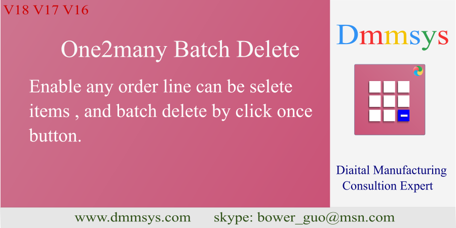One2many Multi Delete