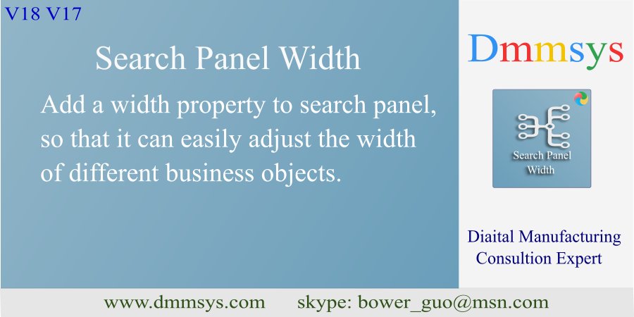 Setting Search Panel Width